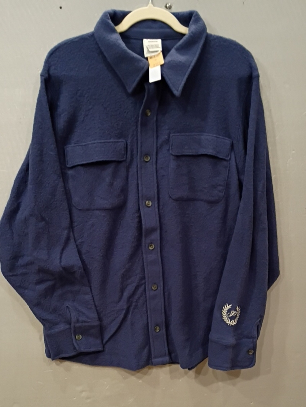 PINK Victoria's Secret NWT Navy Button-Up Fleece Sweatshirt/Shacket